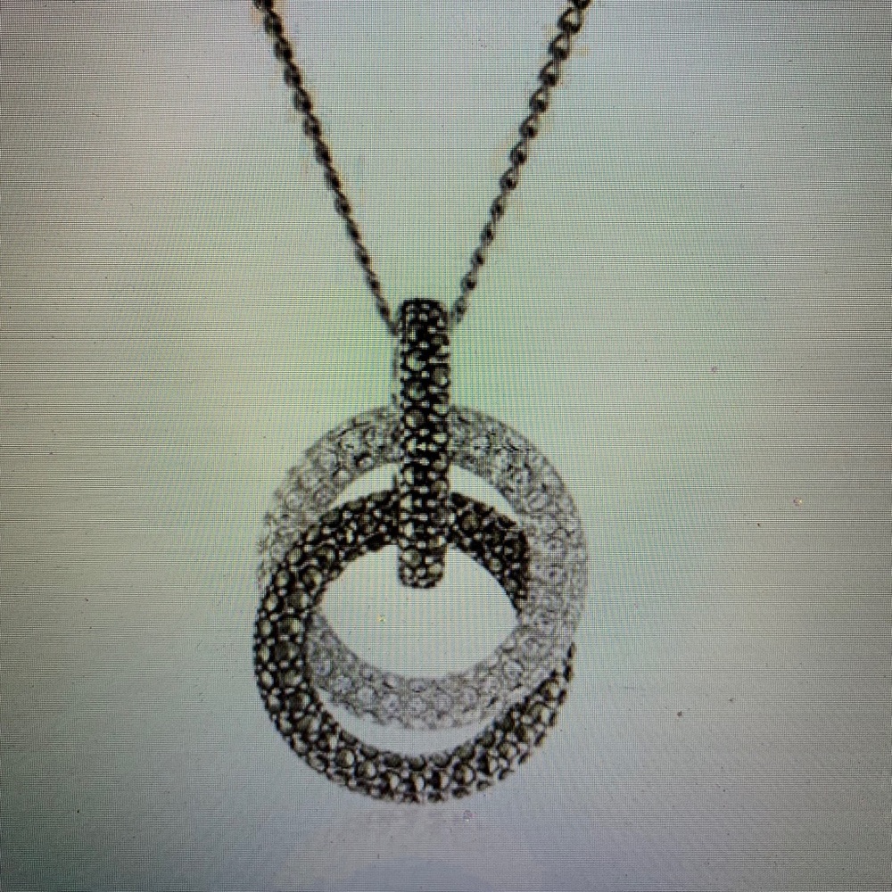 Judith Jack marcasite interlocked necklace